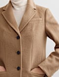 Pure Wool Short Boyfriend Coat