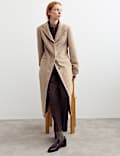 Wool With Silk Longline Boyfriend Coat