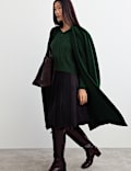 Pure Wool Longline Single Breasted Coat
