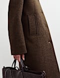 Pure Wool Textured Car Coat