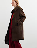 Pure Wool Textured Car Coat