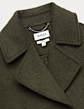 Pure Wool Relaxed Double Breasted Short Cocoon Coat