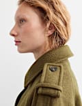 Pure Wool Single Breasted Short Coat