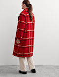 Manteau-cardigan coupe d&eacute;contract&eacute;e cocon avec laine