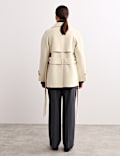 Pure Wool Belted Short Trench Coat