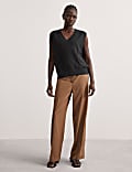 Pure Merino Wool V-Neck Knitted Vest