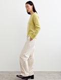 Mohair and Wool Blend V-Neck Textured Jumper