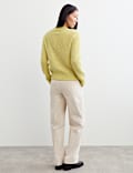 Mohair and Wool Blend V-Neck Textured Jumper