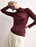 Ribbed Roll Neck Jumper