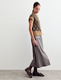 Wool Rich Knitted Vest with Alpaca