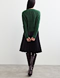 Mohair Cable Knit V Neck Keyhole Jumper
