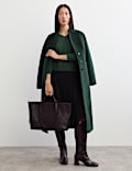 Mohair Cable Knit V Neck Keyhole Jumper