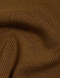 Pure Merino Wool Ribbed Funnel Neck Jumper