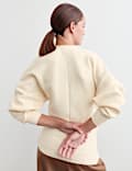 Cardigan crois&eacute; 100 % laine m&eacute;rinos