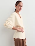 Cardigan crois&eacute; 100 % laine m&eacute;rinos