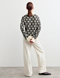 Wool Rich Textured V-Neck Jumper