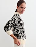 Wool Rich Textured V-Neck Jumper