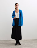 Mohair Blend V-Neck Relaxed Cardigan