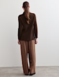 Collared Cardigan with Wool and Mohair