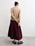 Mohair & Wool Blend Textured Cardigan