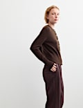 Pure Cashmere Round Neck Relaxed Cardigan