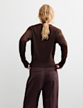 Pure Cashmere Round Neck Relaxed Cardigan