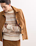 Mohair Blend Jacquard Stripe Jumper