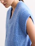 Mohair Blend V-Neck Vest Top