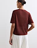 Pure Linen Textured T-Shirt