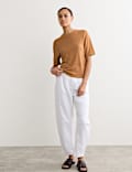 Pure Linen Textured T-Shirt