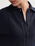 Pure Merino Wool Collared Cardigan