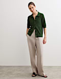 Cotton Rich Collared Cardigan with Silk