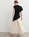 Lyocell Blend Colour Block Maxi Dress