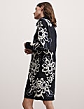 Linen Rich Embellished Shift Dress