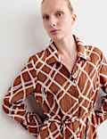 Printed Midi Shirt Dress