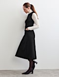 Wool Blend Midi Column Dress