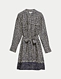 Printed Knee Length Shift Dress