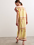 Pure Silk Printed Midi Column Dress