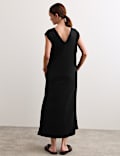 Robe midi coupe droite en jersey