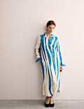 Striped Midi Shirt Dress