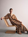 Printed Midaxi Waisted Dress