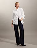 Pure Cotton Oversized Long Sleeve Shirt