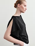 Pure Silk Slash Neck Top
