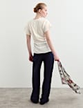 Pure Silk Ruched Shell Top