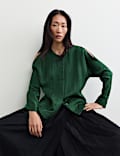 Round Neck Button Through Blouse