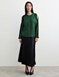Round Neck Button Through Blouse