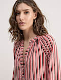 Pure Lyocell™ Striped V-Neck Blouse