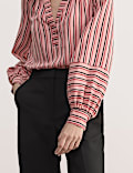 Pure Lyocell™ Striped V-Neck Blouse