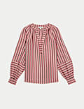 Pure Lyocell™ Striped V-Neck Blouse