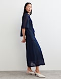 Organza Funnel Neck Top